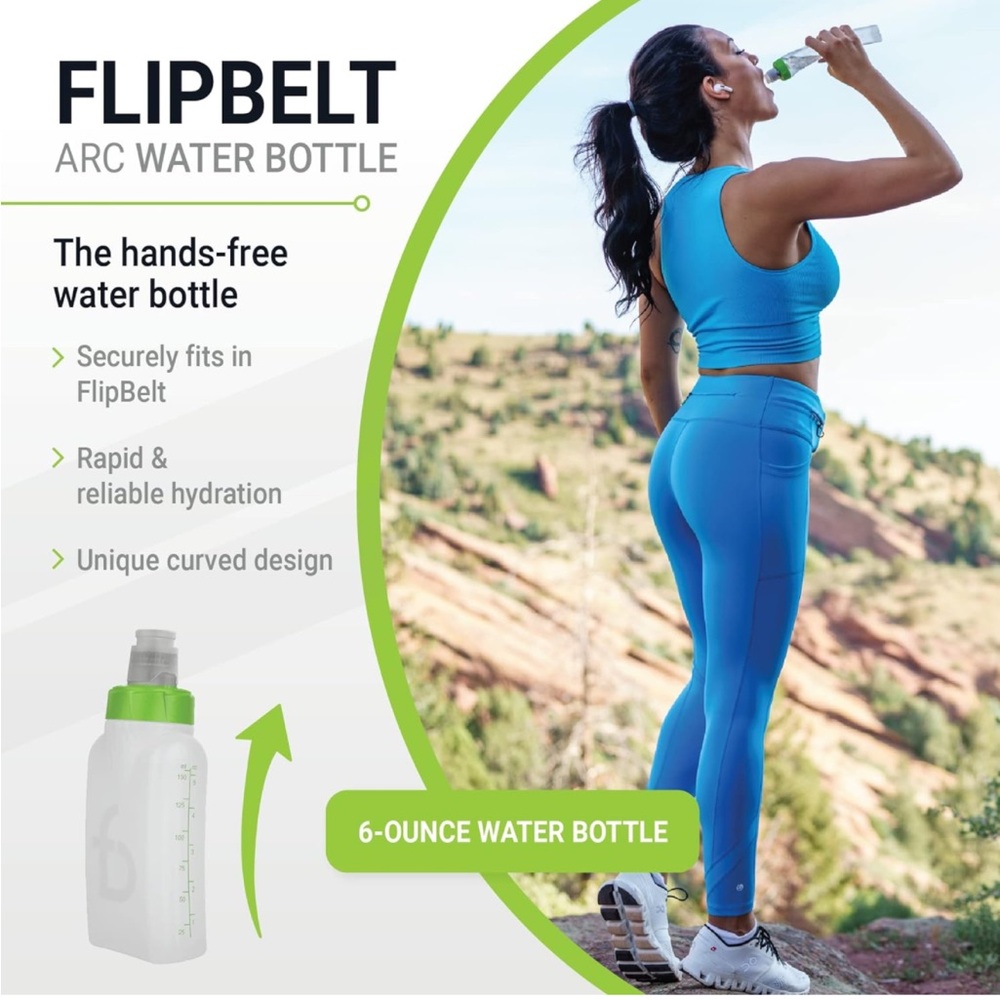 FLIPBELT Arch Portable Lightweight Running Water Bottle (6oz)